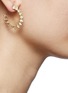 Figure View - Click To Enlarge - EDDIE BORGO - Pavé mini cone small hoop earrings