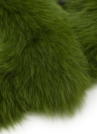 Detail View - Click To Enlarge - YVES SALOMON - Fox Fur Silk Collar Scarf