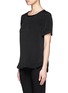 Front View - Click To Enlarge - THEORY - Katsley round-neck silk T-shirt
