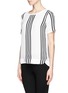 Front View - Click To Enlarge - THEORY - Katsley stripe silk top