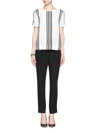 Figure View - Click To Enlarge - THEORY - Katsley stripe silk top
