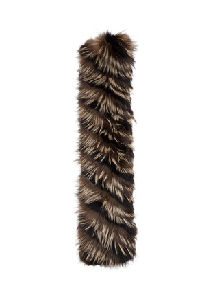 Detail View - Click To Enlarge - YVES SALOMON - Fox Fur Silk Scarf