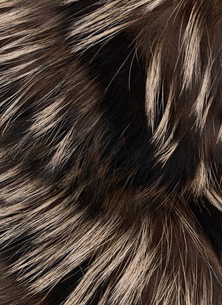 Detail View - Click To Enlarge - YVES SALOMON - Fox Fur Silk Scarf