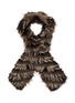 YVES SALOMON Fox Fur Silk Scarf