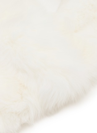 Detail View - Click To Enlarge - YVES SALOMON - Fox Fur Silk Collar Scarf