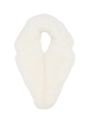 Main View - Click To Enlarge - YVES SALOMON - Fox Fur Silk Collar Scarf
