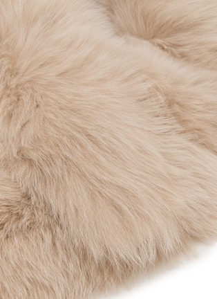 Detail View - Click To Enlarge - YVES SALOMON - Fox Fur Silk Collar Scarf