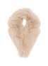 YVES SALOMON Fox Fur Silk Collar Scarf