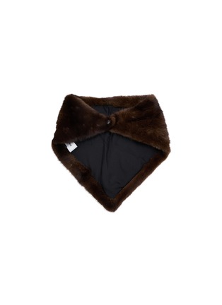 Detail View - Click To Enlarge - YVES SALOMON - Mink Fur Silk Bandana