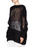 Front View - Click To Enlarge - ACNE STUDIOS - 'Ocean' mohair open knit sweater