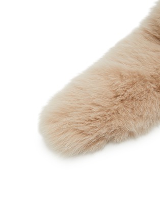 Detail View - Click To Enlarge - YVES SALOMON - Fox Fur Silk Collar Scarf