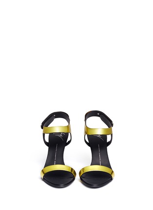 Figure View - Click To Enlarge - 73426 - Coline metal plate leather sandals