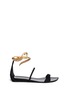 Main View - Click To Enlarge - 73426 - Crick serpent anklet suede sandals