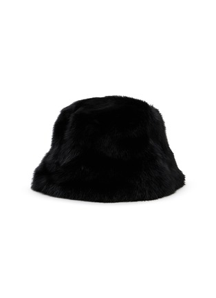 Main View - Click To Enlarge - YVES SALOMON - Bob Leather Mink Fur Bucket Hat