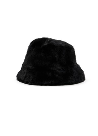 Figure View - Click To Enlarge - YVES SALOMON - Bob Leather Mink Fur Bucket Hat
