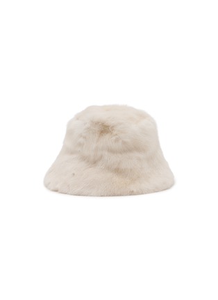 Figure View - Click To Enlarge - YVES SALOMON - Bob Leather Mink Fur Bucket Hat