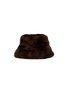 Figure View - Click To Enlarge - YVES SALOMON - MInk Fur Leather Bucket Hat
