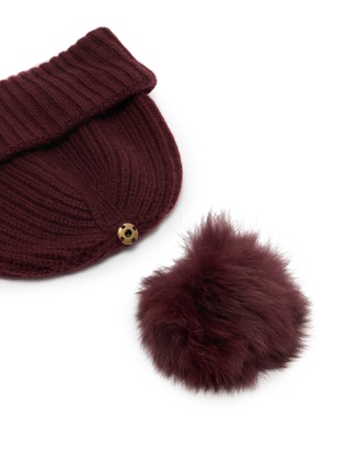 Detail View - Click To Enlarge - YVES SALOMON - Wool Cashmere Beanie