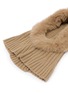 Detail View - Click To Enlarge - YVES SALOMON - Wool Cashmere Fox Fur Balaclava