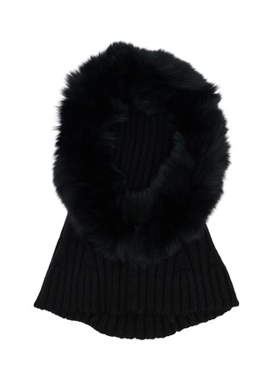 Main View - Click To Enlarge - YVES SALOMON - Wool Cashmere Fox Fur Balaclava