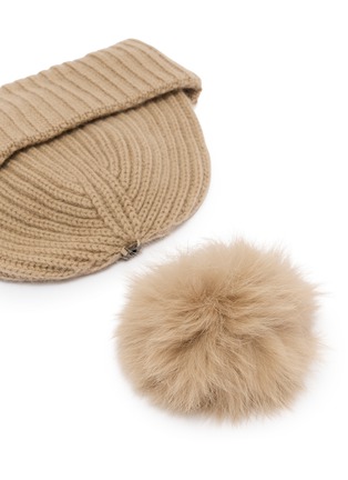 Detail View - Click To Enlarge - YVES SALOMON - Wool Cashmere Beanie