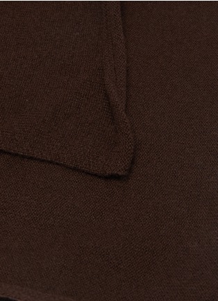 Detail View - Click To Enlarge - YVES SALOMON - Mocha Knit Scarf
