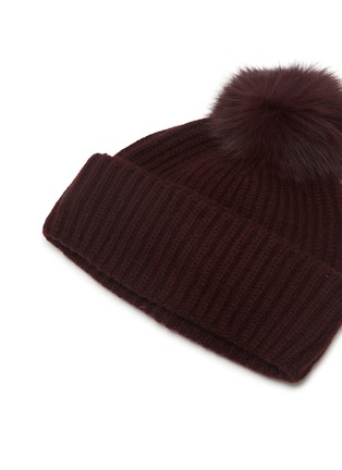 Detail View - Click To Enlarge - YVES SALOMON - Wool Cashmere Beanie