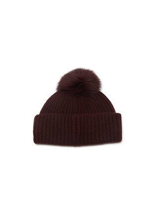 Back View - Click To Enlarge - YVES SALOMON - Wool Cashmere Beanie