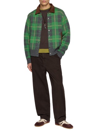 Figure View - Click To Enlarge - GUEST IN RESIDENCE - Tartan Bomber Jacket