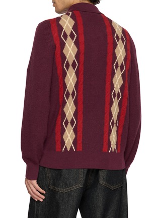 Back View - Click To Enlarge - GUEST IN RESIDENCE - Argyle Plaza Knit Shirt