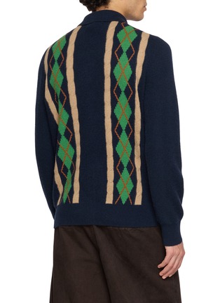 Back View - Click To Enlarge - GUEST IN RESIDENCE - Argyle Plaza Knit Shirt