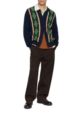 Figure View - Click To Enlarge - GUEST IN RESIDENCE - Argyle Plaza Knit Shirt