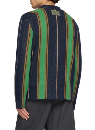 Back View - Click To Enlarge - GUEST IN RESIDENCE - Baja Striped Everyday Cardigan