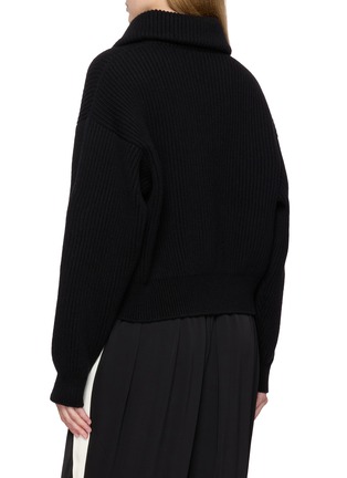 Back View - Click To Enlarge - ALAÏA - RIb Knit Trucker Sweater