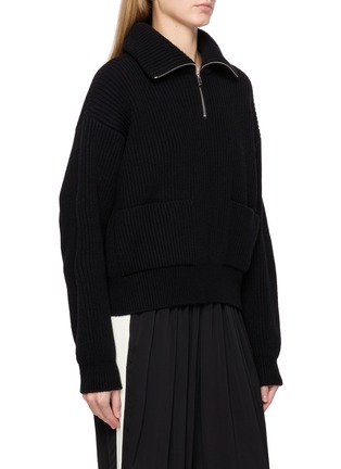 Front View - Click To Enlarge - ALAÏA - RIb Knit Trucker Sweater