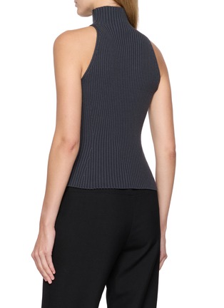 Back View - Click To Enlarge - ALAÏA - Halter Neck Rib Knit Top