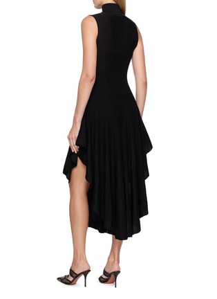 Back View - Click To Enlarge - ALAÏA - Turtleneck Knit Triangle Dress