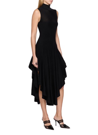 Front View - Click To Enlarge - ALAÏA - Turtleneck Knit Triangle Dress