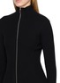  - ALAÏA - High Neck Peplim Rib Knit Cardigan