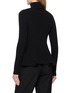 Back View - Click To Enlarge - ALAÏA - High Neck Peplim Rib Knit Cardigan