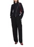 Figure View - Click To Enlarge - ALAÏA - Dark Wash Denim Biker Jacket