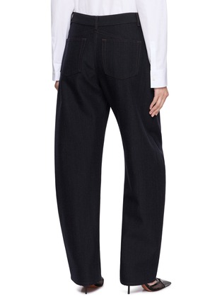 Back View - Click To Enlarge - ALAÏA - Round Leg Wool Denim Pants