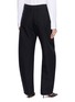 Back View - Click To Enlarge - ALAÏA - Round Leg Wool Denim Pants