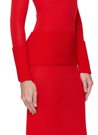  - ALAÏA - Rib Knit Detail Bodycon Maxi Dress