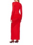 Back View - Click To Enlarge - ALAÏA - Rib Knit Detail Bodycon Maxi Dress