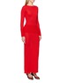 Front View - Click To Enlarge - ALAÏA - Rib Knit Detail Bodycon Maxi Dress