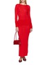 Figure View - Click To Enlarge - ALAÏA - Rib Knit Detail Bodycon Maxi Dress