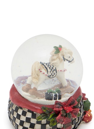 Detail View - Click To Enlarge - WURM - Rocking Horse Check Christmas Snow Globe