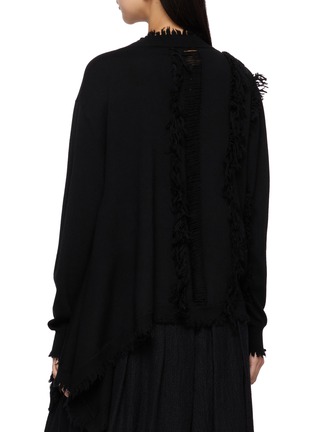 Back View - Click To Enlarge - YA YI - Prayer Fringe Knit Sweater