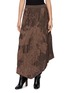 YA YI Chime Steel Jacquard Asymmetrical Maxi Skirt